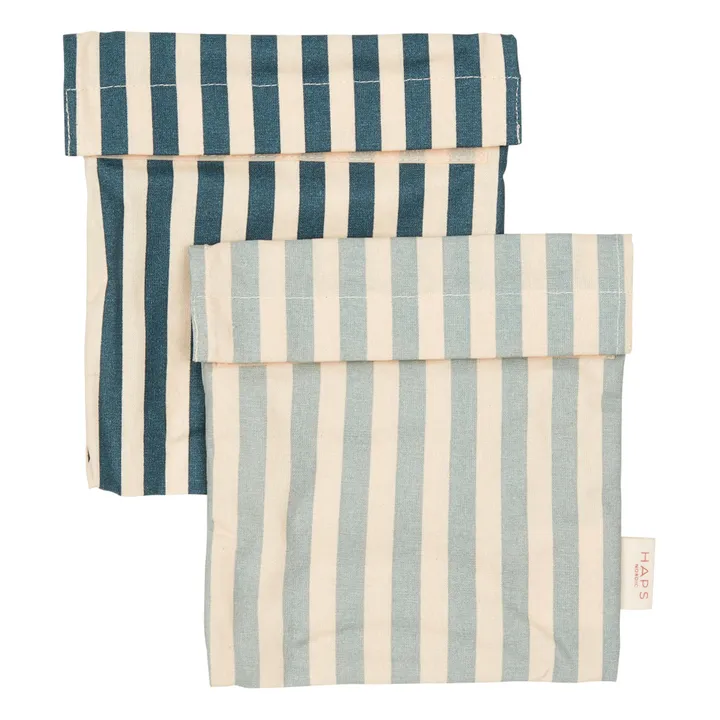 Haps Nordic Sac à sandwich - Pack de 2 | Bleu pétrole