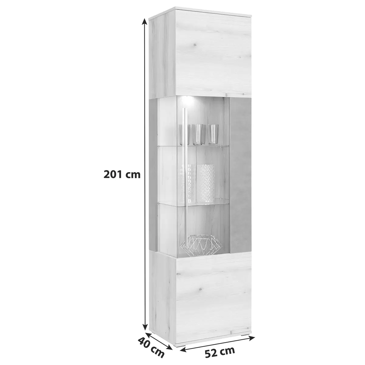 Vitrine Limit braun,anthrazit