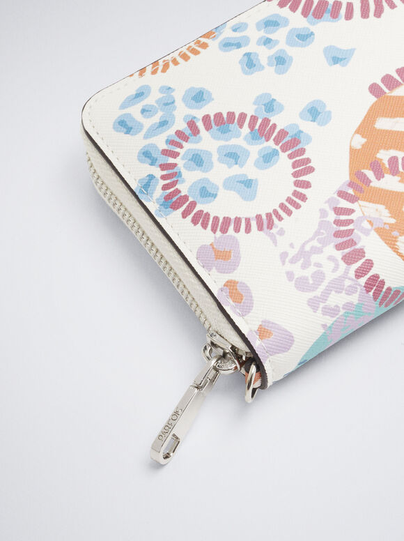 Carteira estampada - Branco-creme