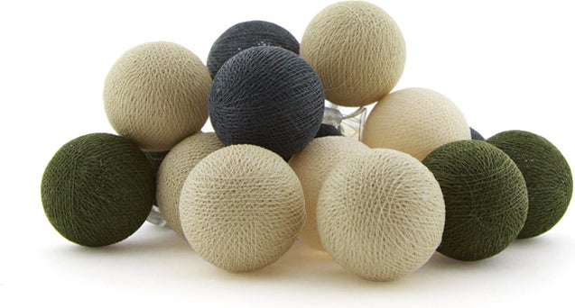 Cotton Ball Lights lichtsnoer Loft starter kit groen 7,4 m met 20 lampen