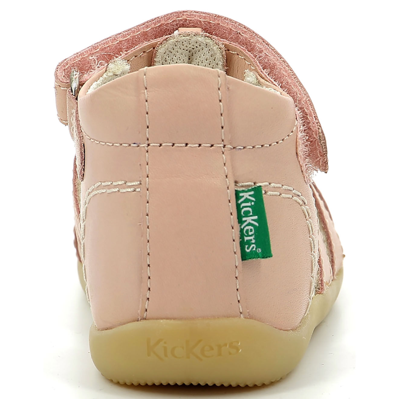 Kickers Sandales en Cuir Bigflo-2 rose clair