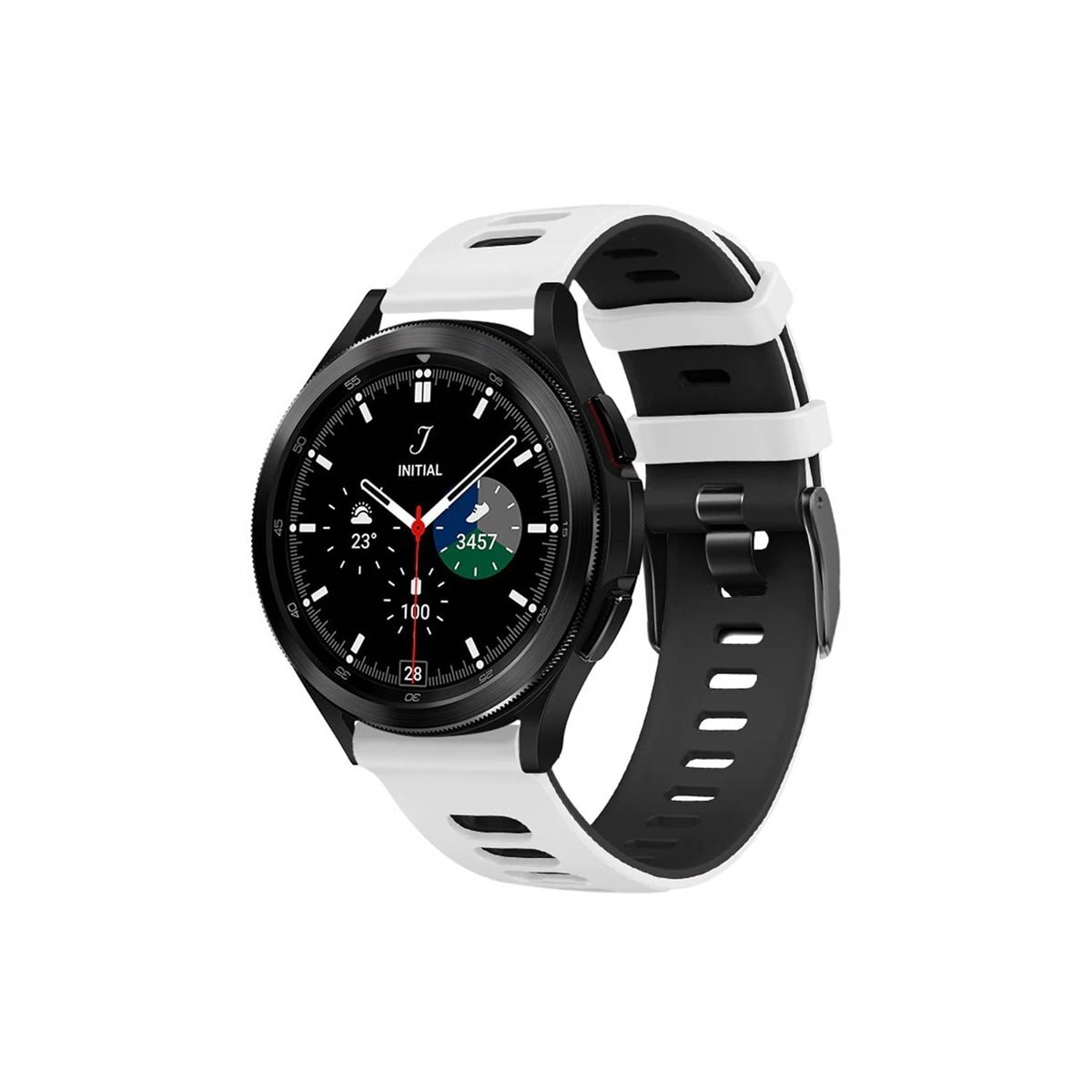Twin Sport Armband Samsung Galaxy Watch 5 Pro (45mm) - Hvit/svart