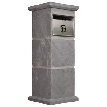 Brievenbus staand bluestone met pakketvak 105 x 40 x 40 cm