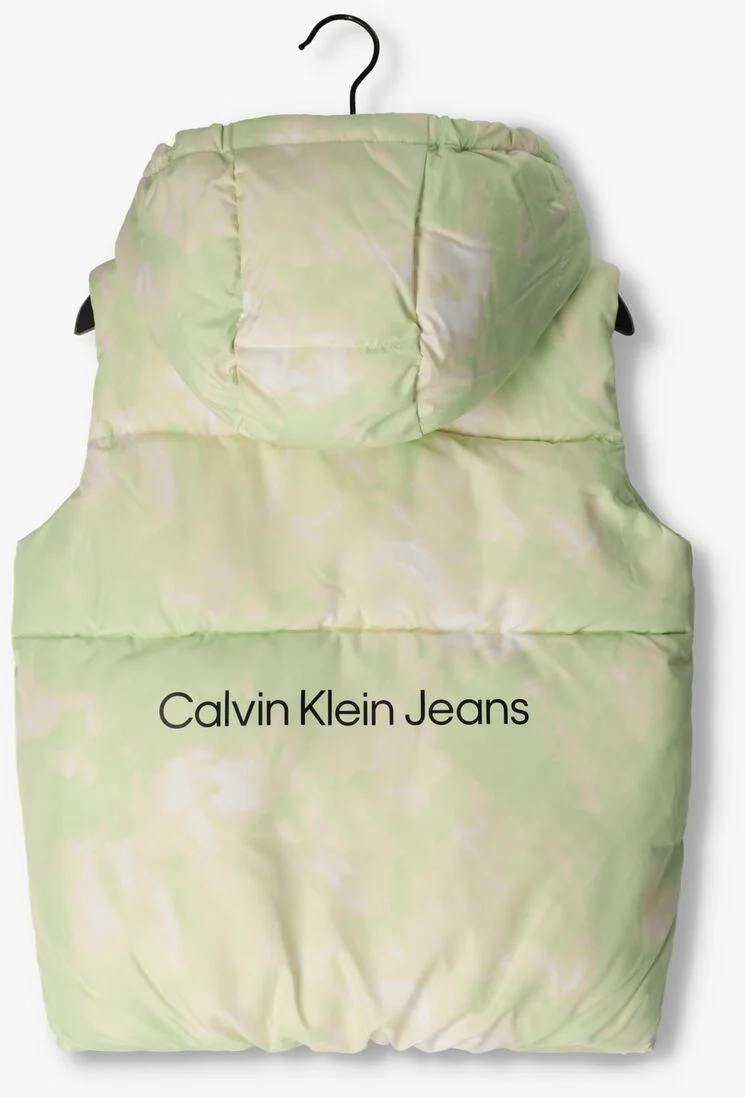 CALVIN KLEIN groene calvin klein bodywarmer sun bleached aop vest
