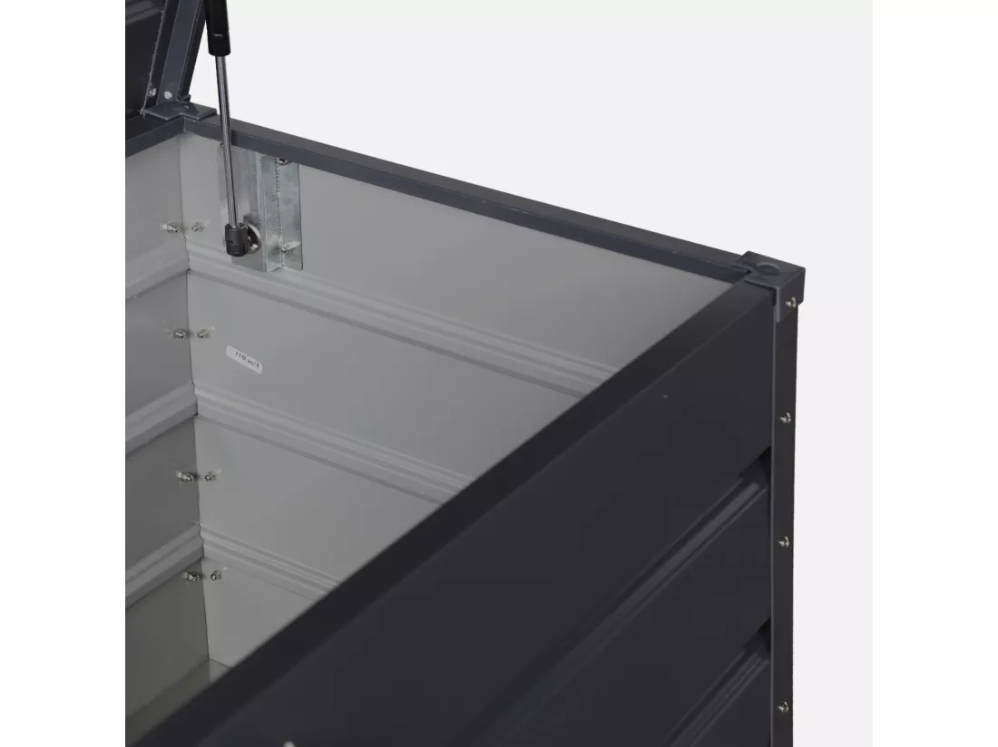 Coffre de jardin en métal - DETROIT- 385L anthracite