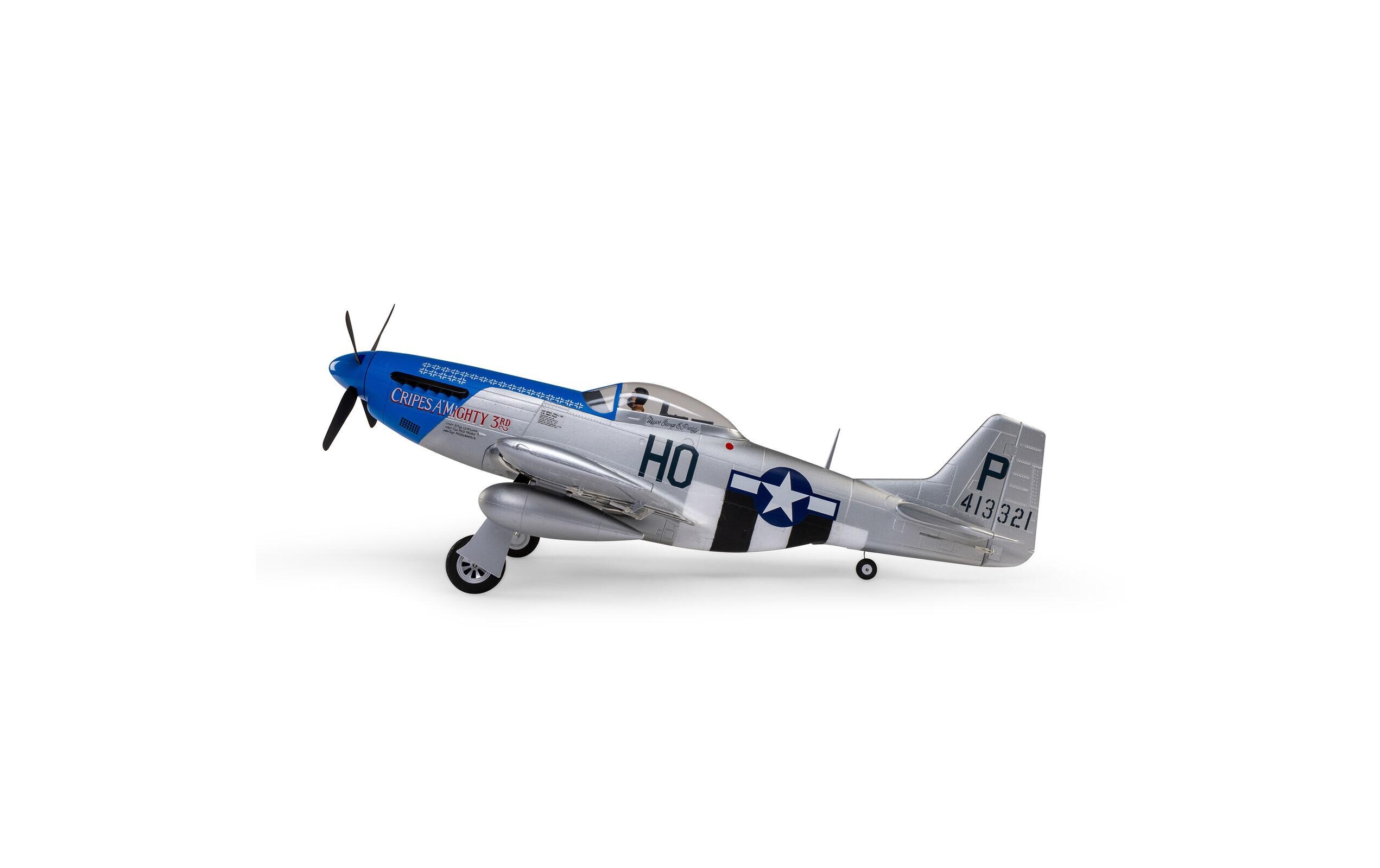 Warbird P-51D Mustang 1200 mm BNF Basic<br>Mustang «Cripes A’Mighty 3rd» Scale Warbird mit Spektrum Komponenten