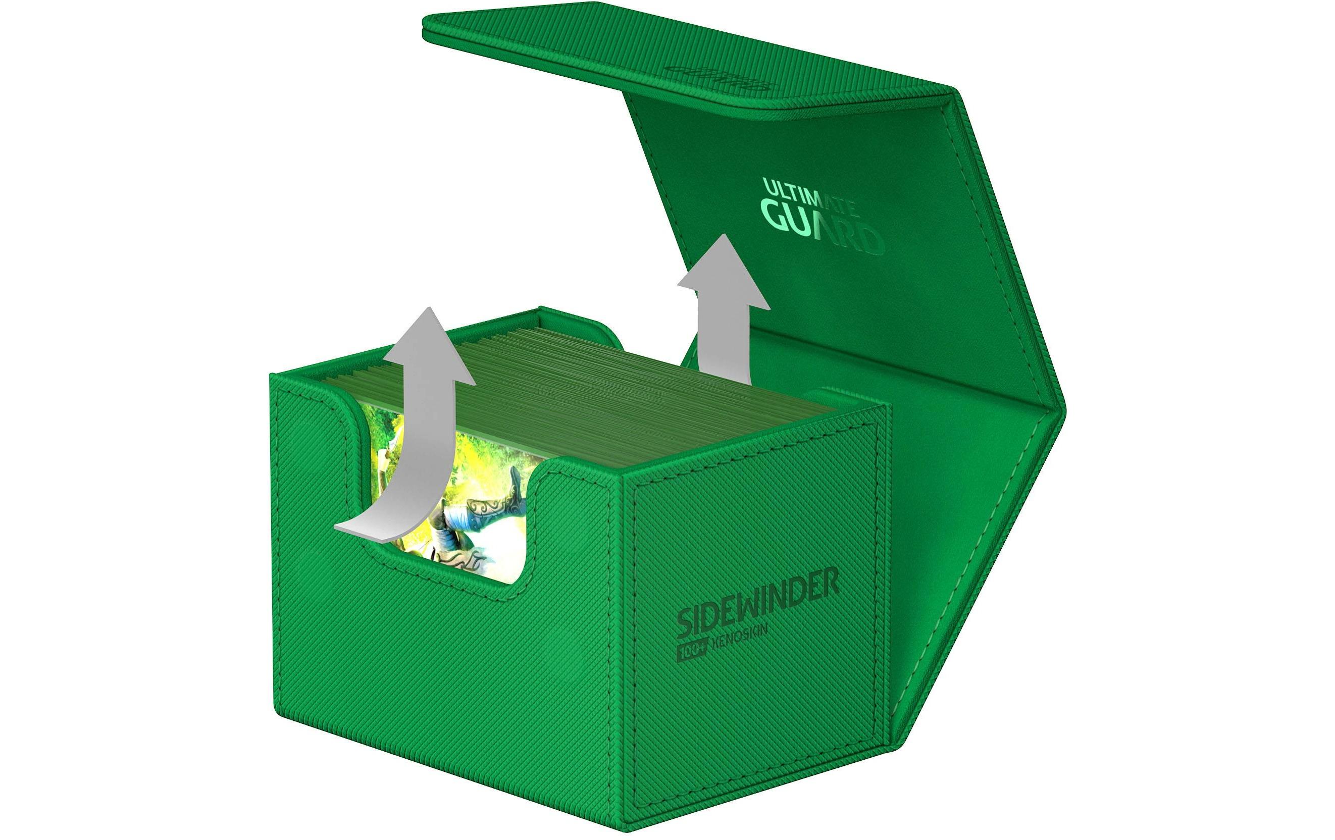 Kartenbox XenoSkin Sidewinder Monocolor 100+ GrünHochwertige Box für Sammelkarten in Standardgrösse