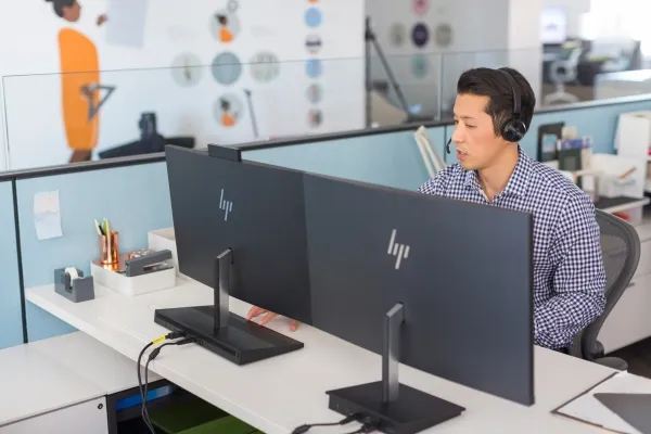 HP UC Wireless Duo - Headset - på øret - Bluetooth - trådløs - NFC