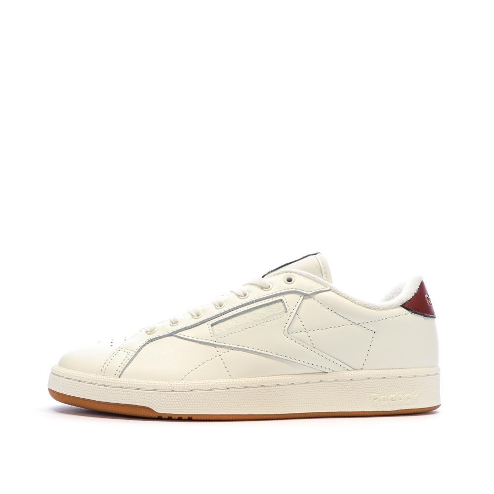 Reebok Baskets Blanches/Bordeaux Homme Reebok Club Grounds