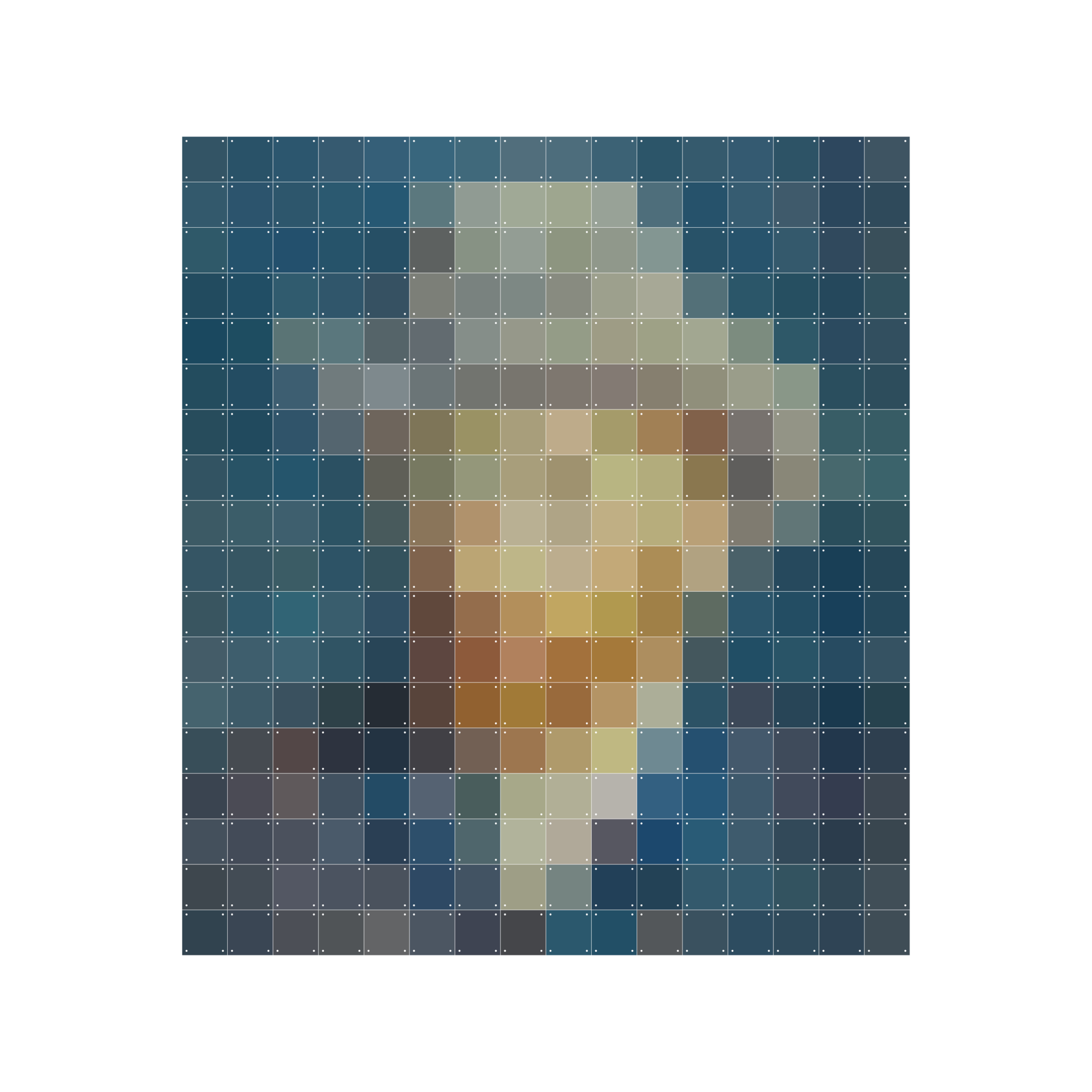 IXXI Pixel van Gogh Petrol 160 x 180 cm