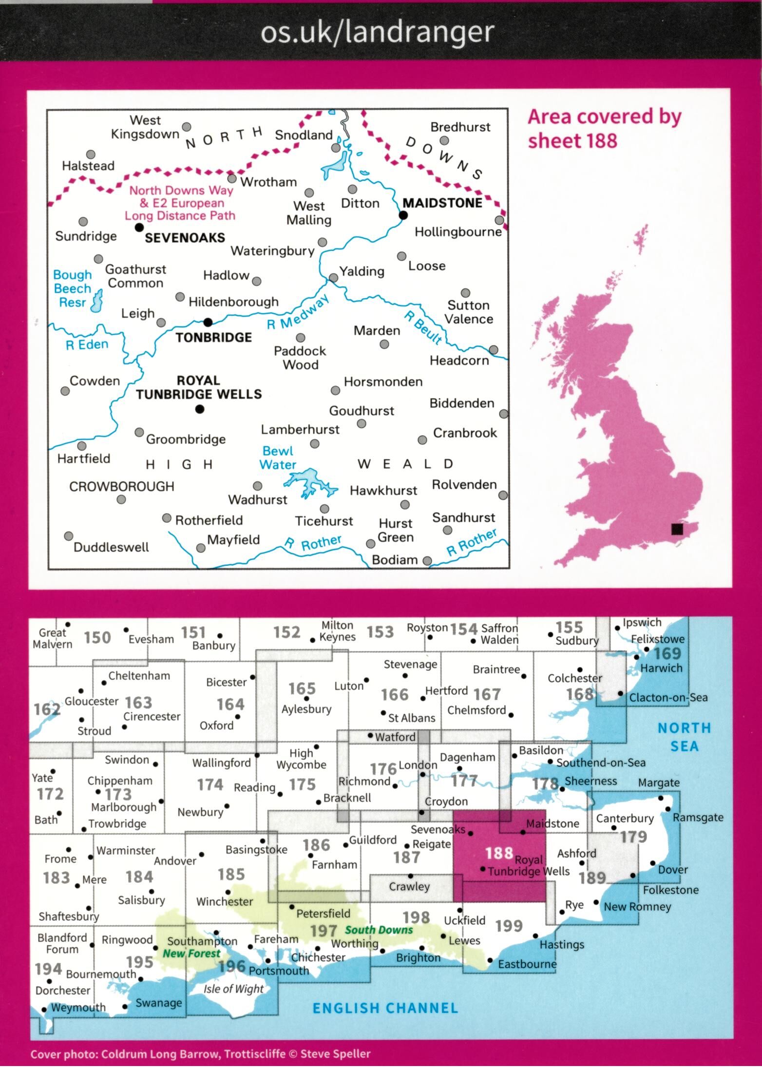 ORDNANCE SURVEY - 188 GB MAIDSTONE 1 50 000