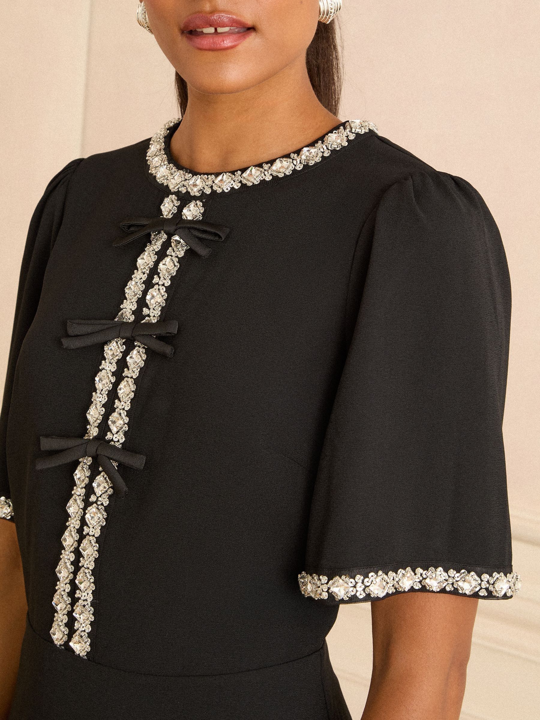 Love & Roses mini-jurk met diamanten strik