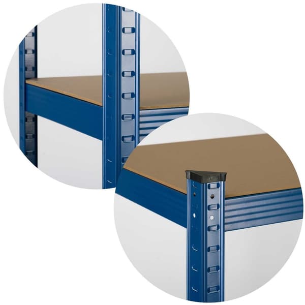 Robust metallhylle for oppbevaring, 150 x 75 x 30 cm - Humberg 4842