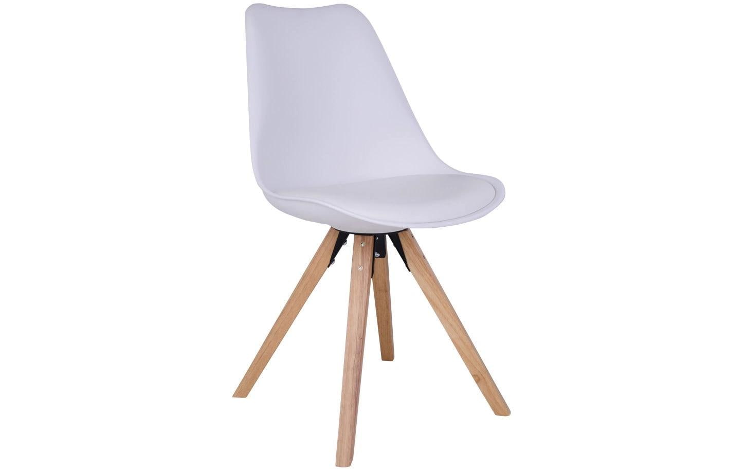 Stuhl Bergen 2 Stück, 86 x 55 cm, Braun/Weiss<br>Esszimmerstühle