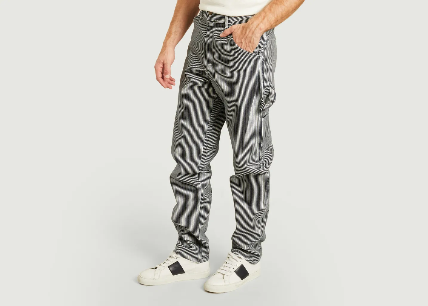 Pantalon rayé en denim de coton 80s Painter Stan Ray