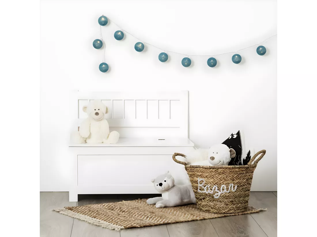 Banc / coffre à jouets en bois coloris blanc - L.74 x l.34 x H.64 cm
