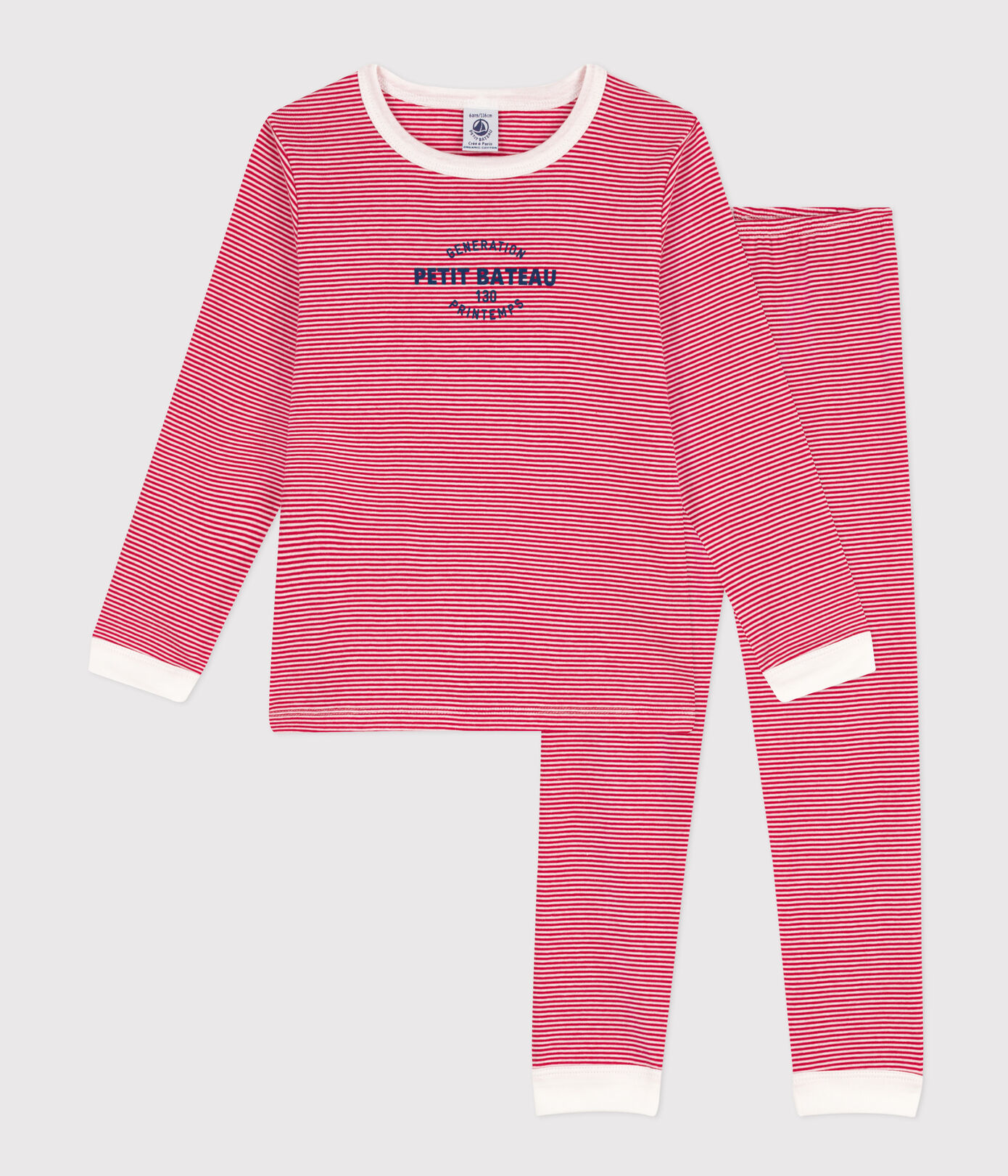 Pyjama milleraies en coton petite fille/petit garçon
