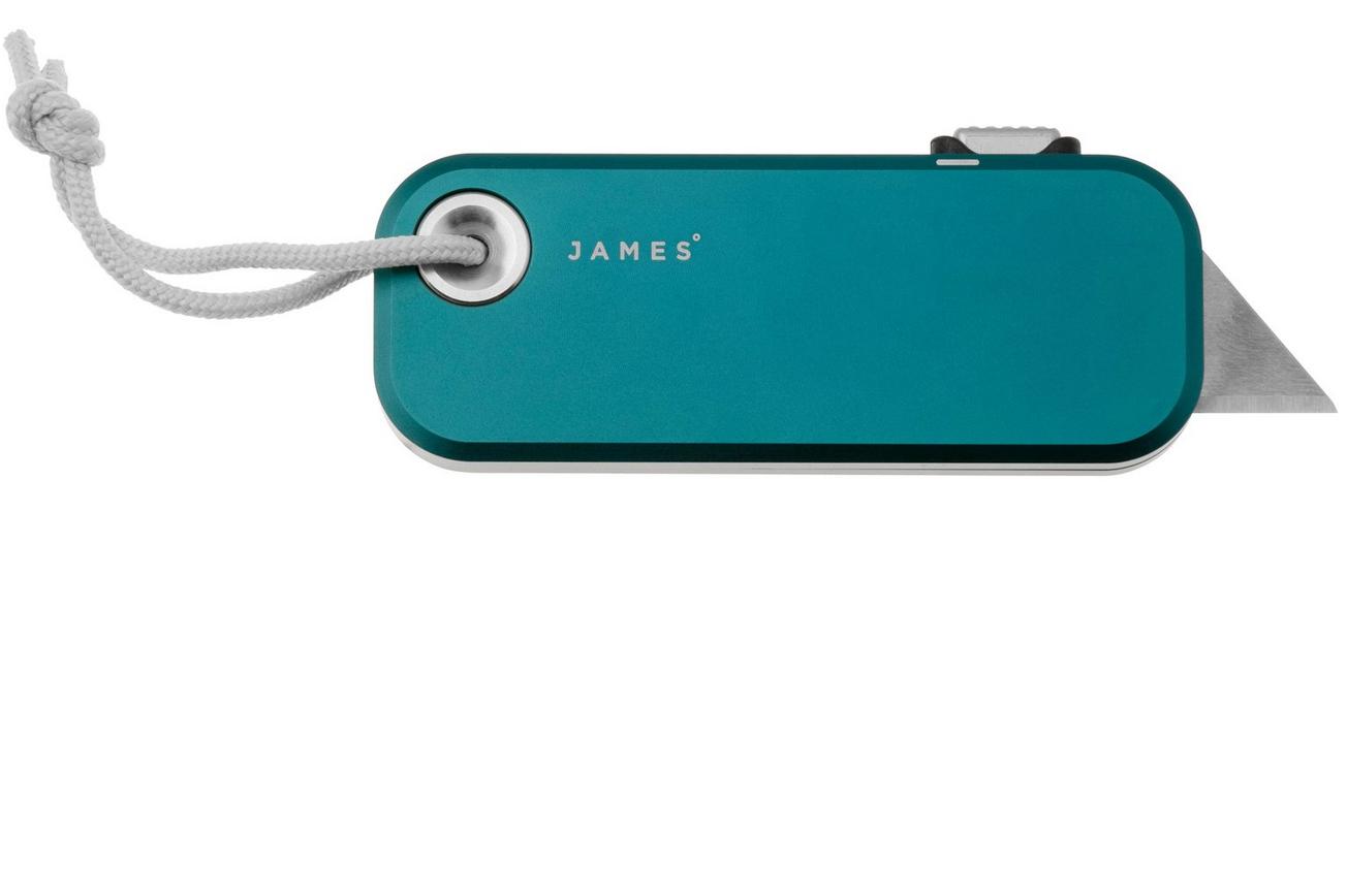The James Brand The Palmer, Emerald Aluminum, White Lanyard KN121249-00 utility mes