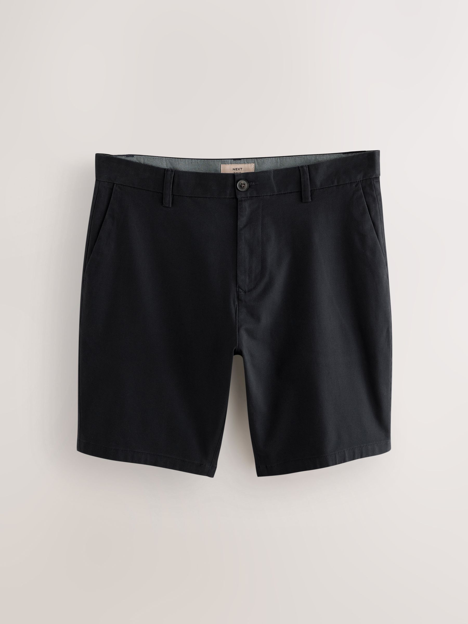 Zwart/marineblauw - Slim Fit - Set van 2 chinoshorts met stretch
