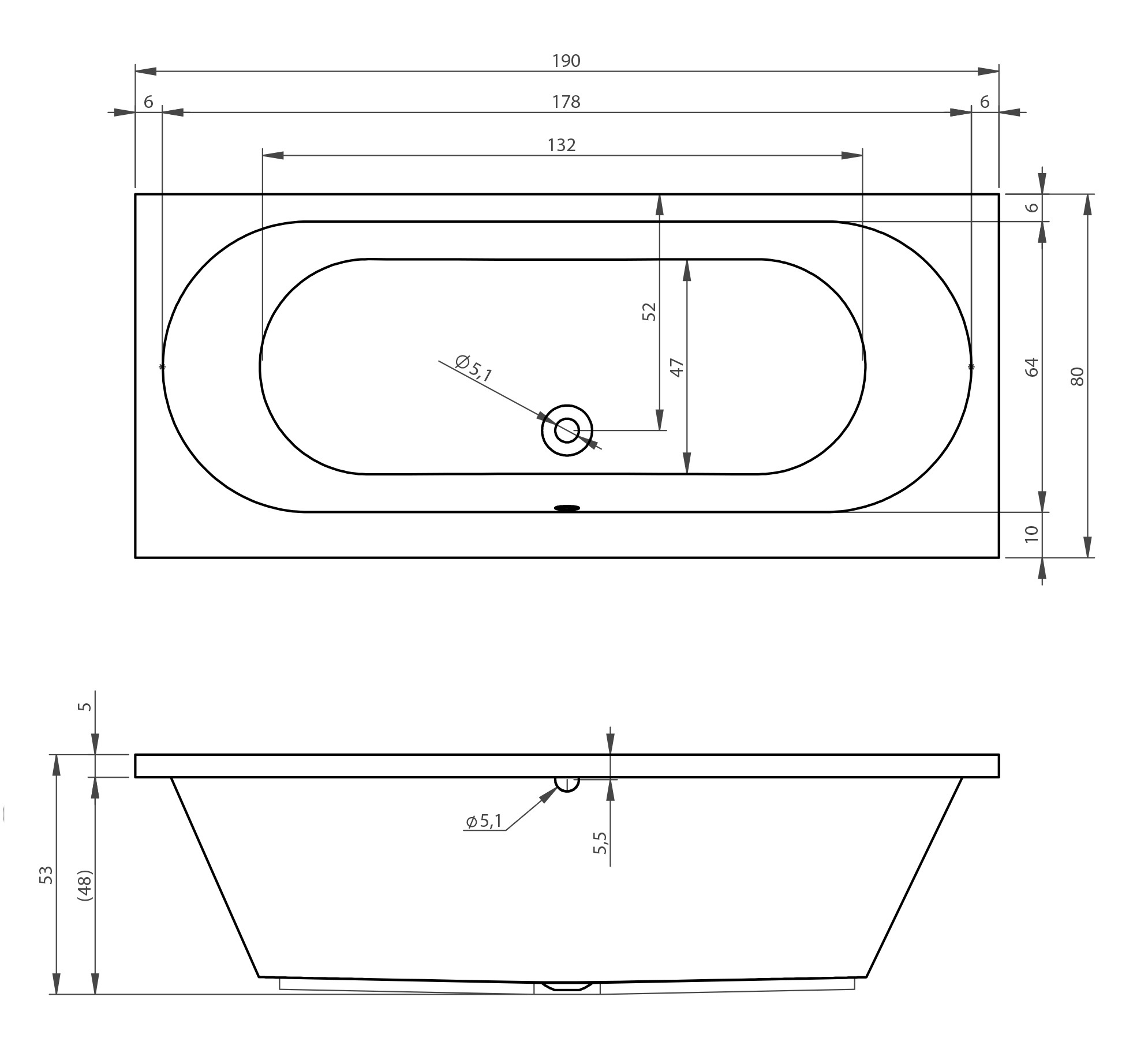 Riho Carolina bubbelbad 190x80cm wit glans pneumatisch met 6   4   2 hydrojets