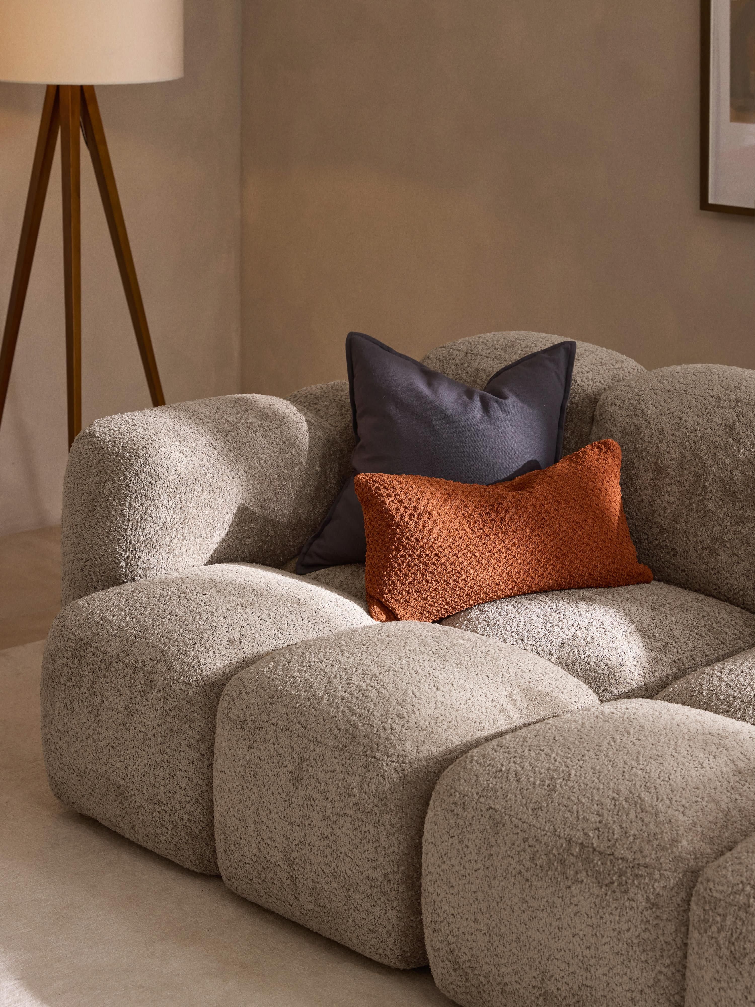Modulaire bank Tayla (3-zits) van teddy bouclé