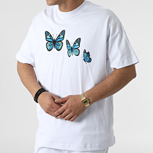 Ensemble Tee Shirt Et Short Jogging LL652 Blanc