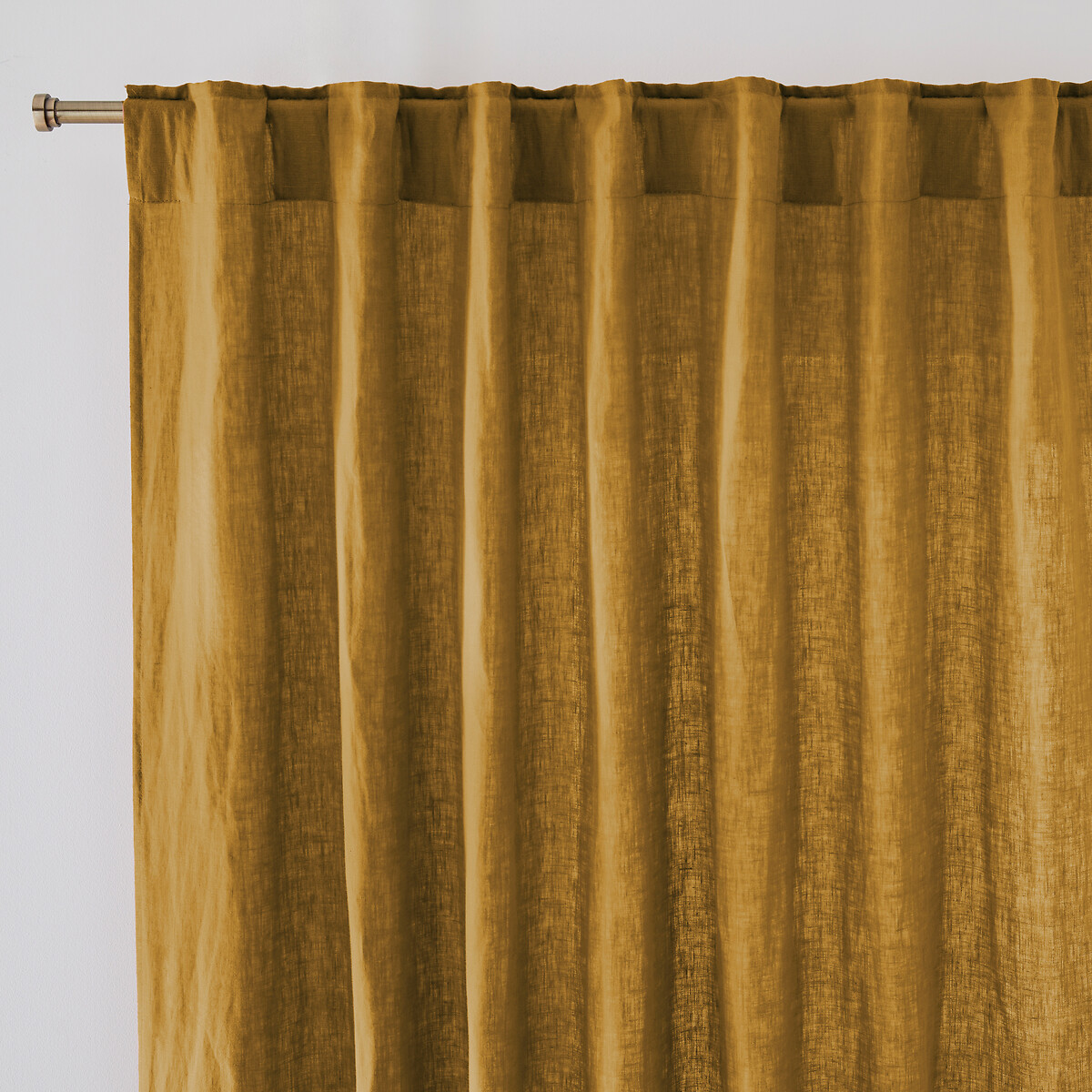 LA REDOUTE INTERIEURS<br>Cortina de linho lavado com laços ocultos Onega