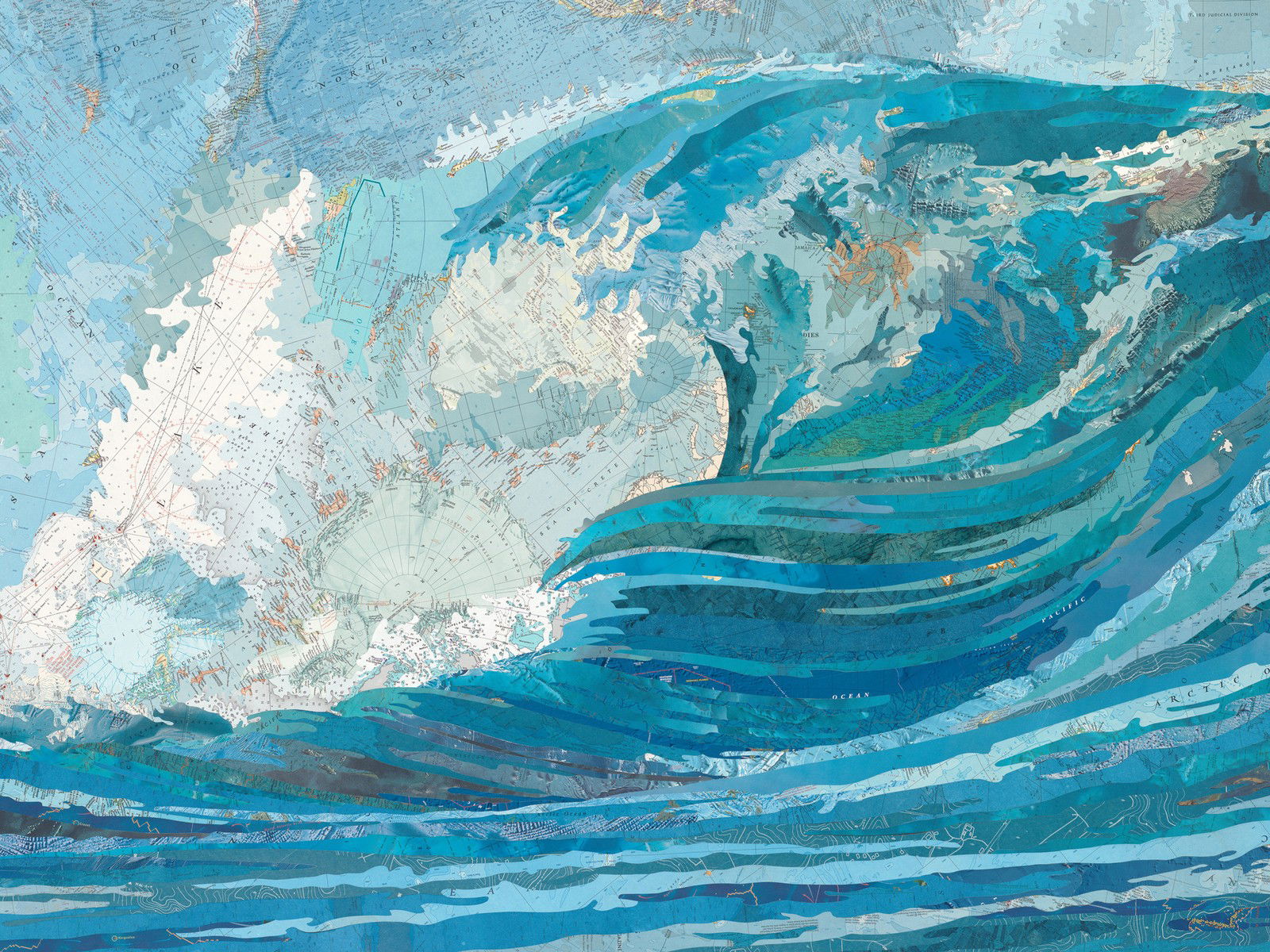 Irene's Wave by Matthew Cusick - Darlings - Small Limited Edition. 30x40.