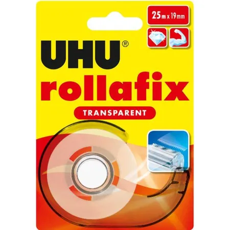 UHU Klebefilm rollafix transparent, inkl. Handabroller