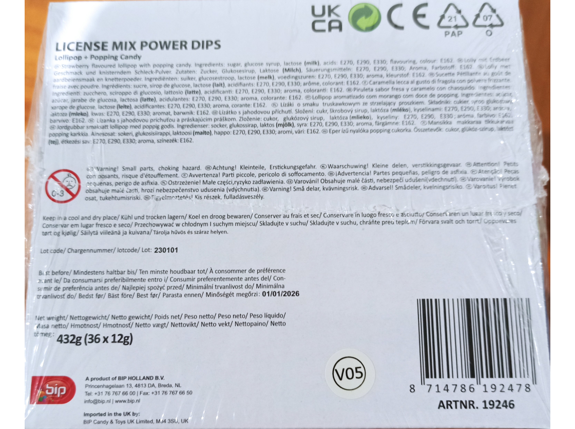 CHUPAS BIP POWER DIPS 12G