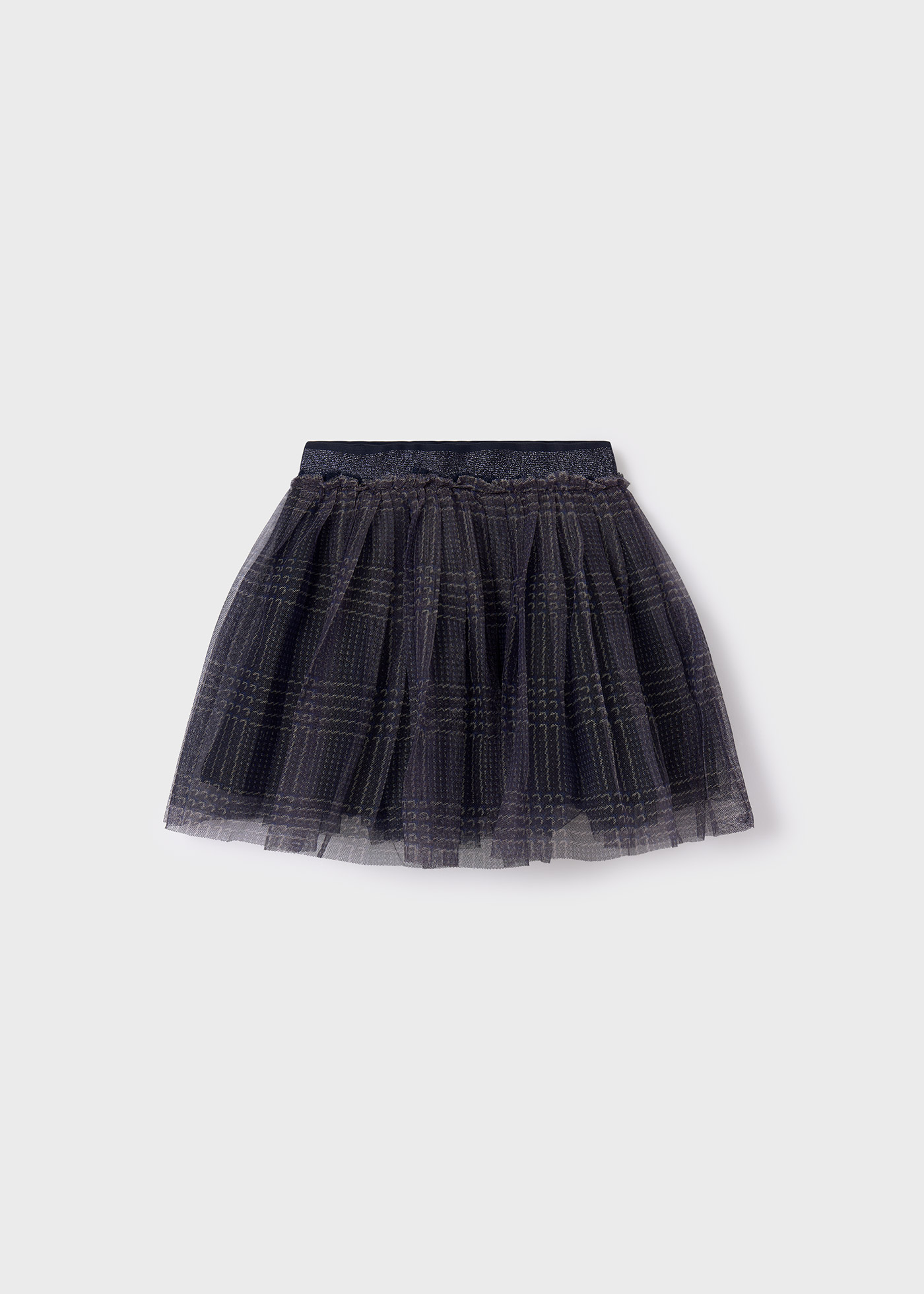 Saia de tule xadrez para meninas