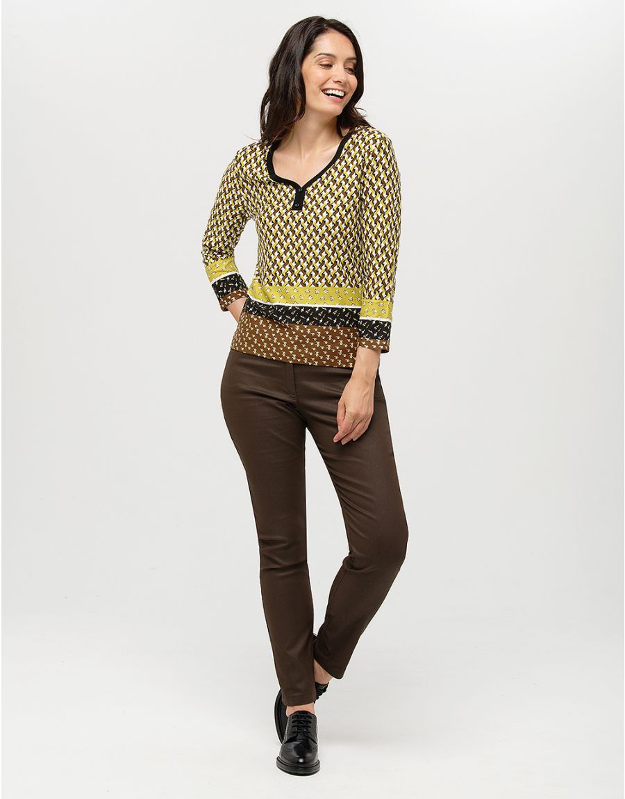 T-shirt droit jaune