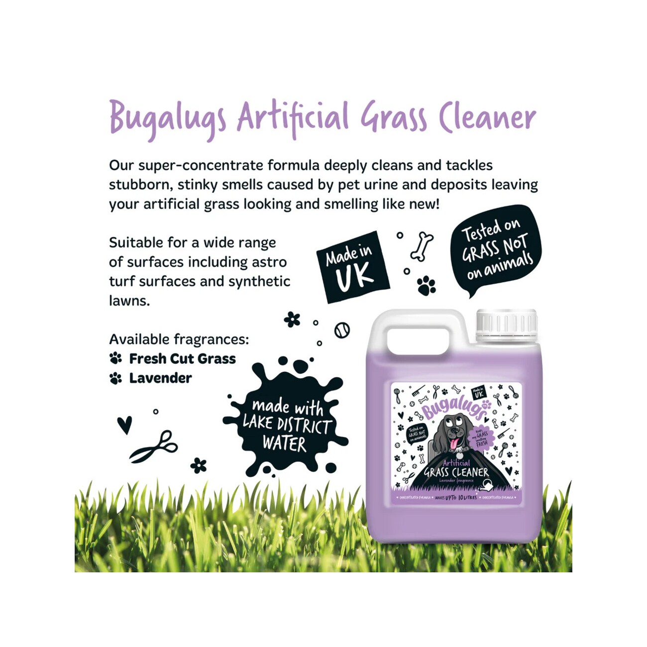 Bugalugs Geruchs- und Fleckenentferner Duftrichtung Lavendel 1 l