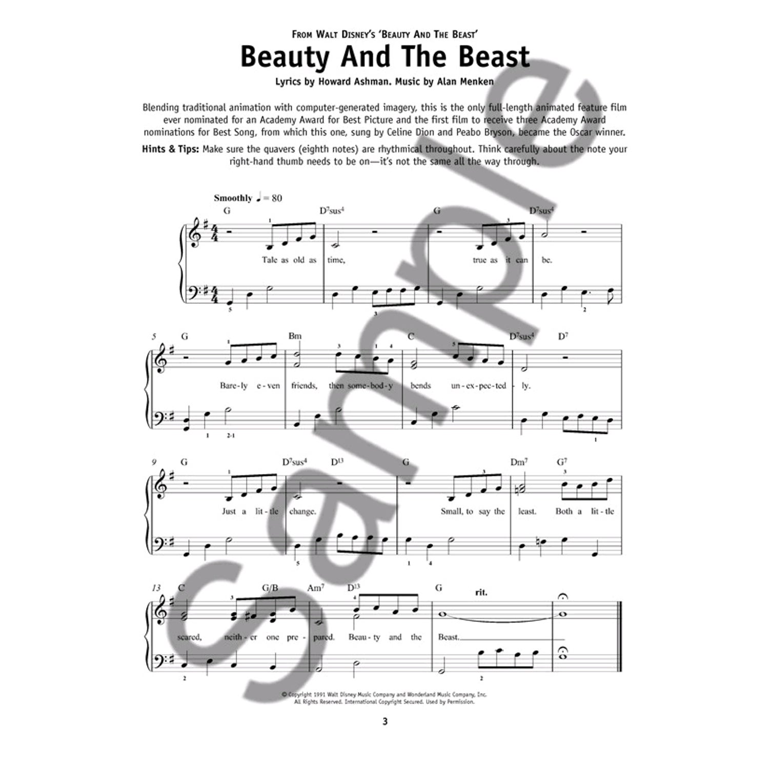 MusicSales Really Easy Piano Disney songbook
