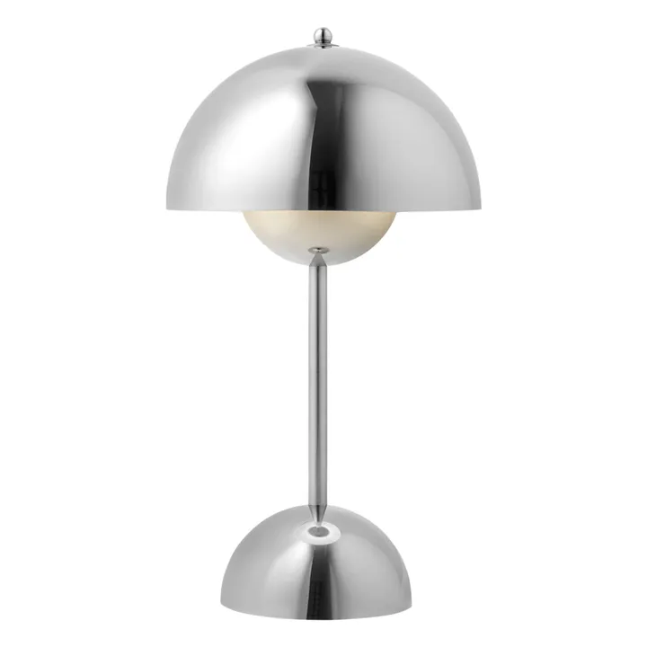 & Tradition Lampe à poser portative Flowerpot VP9, Verner Panton | Chromé
