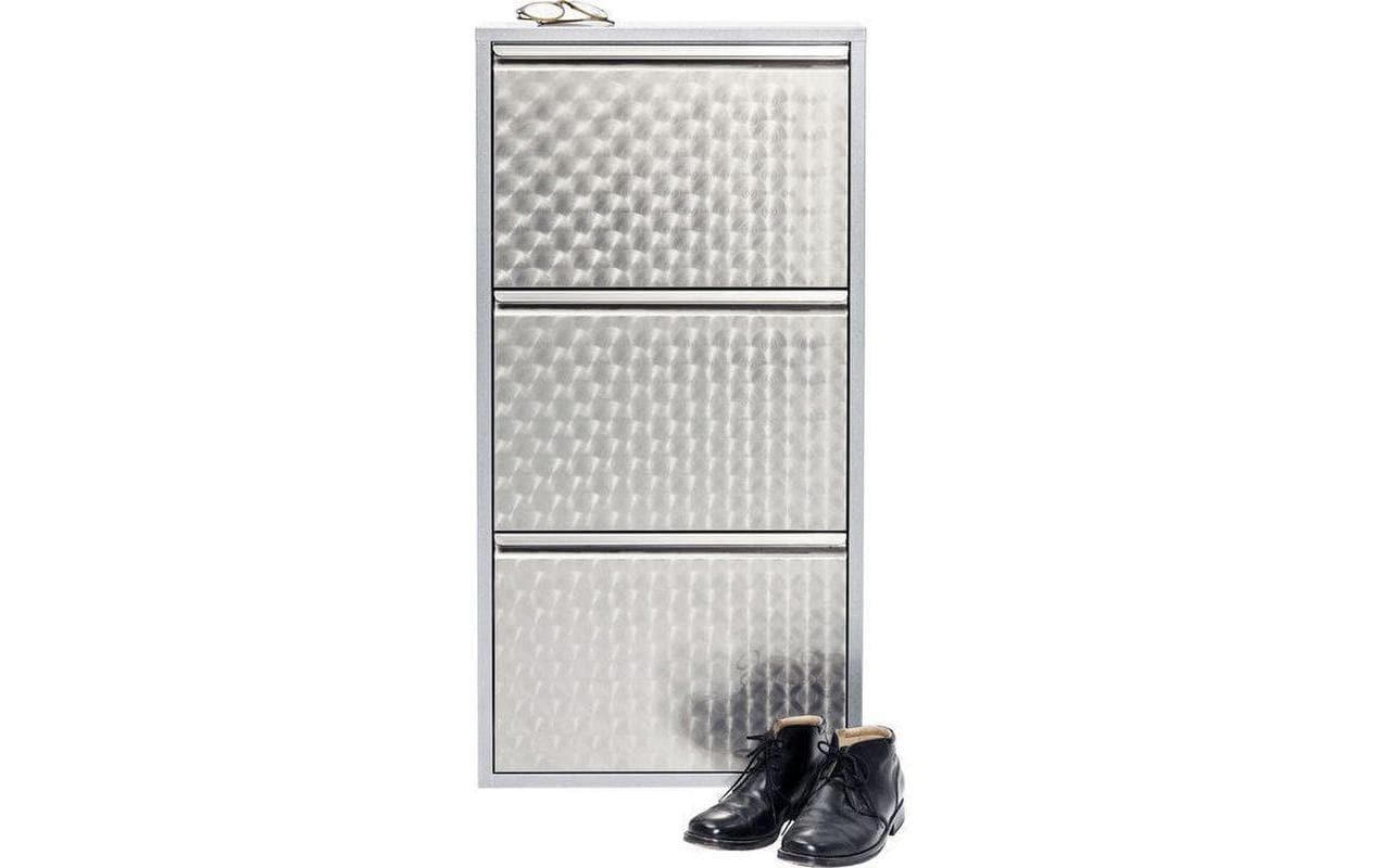 Schuhschrank Caruso 100 x 50 cm, Silber<br>Schuhmöbel