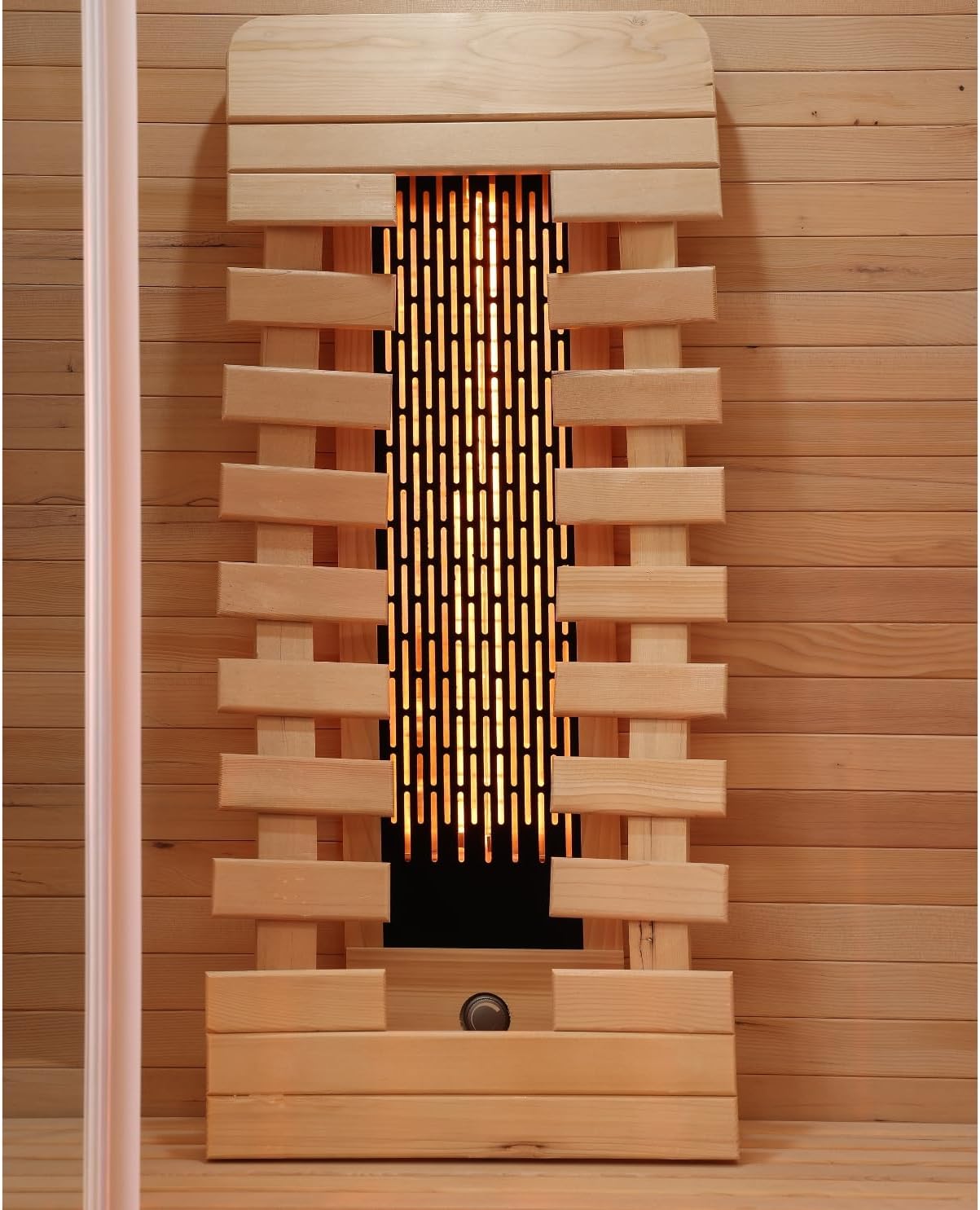 SANOTECHNIK Infrarotkabine MALMÖ 1 – 1 Person Infrarotsauna 90×90×190cm | 4 Vollspektrumstrahler + Carbon-Heizplatte, LED-Farblicht, Bluetooth-MP3, 8 mm ESG-Glas – Art.Nr.: SB10090