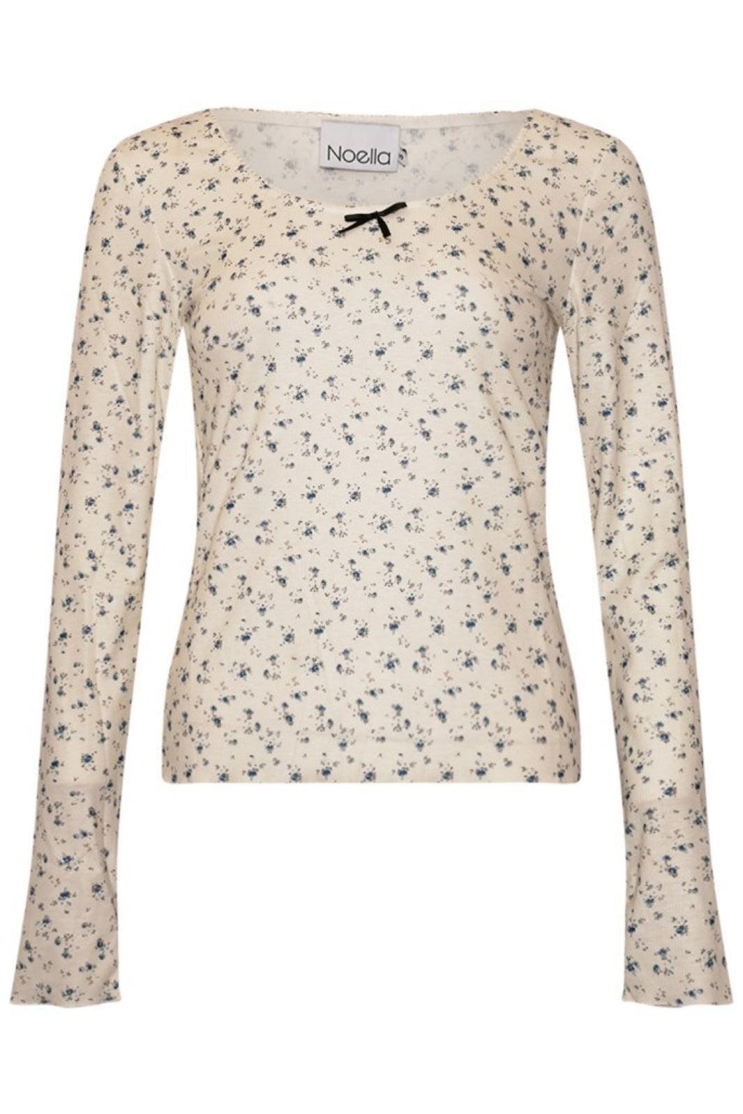 Noella Karmia Top 1297 blue white flower print