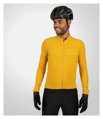 Maillot Manches Longues Endura Pro SL II Jaune Moutarde