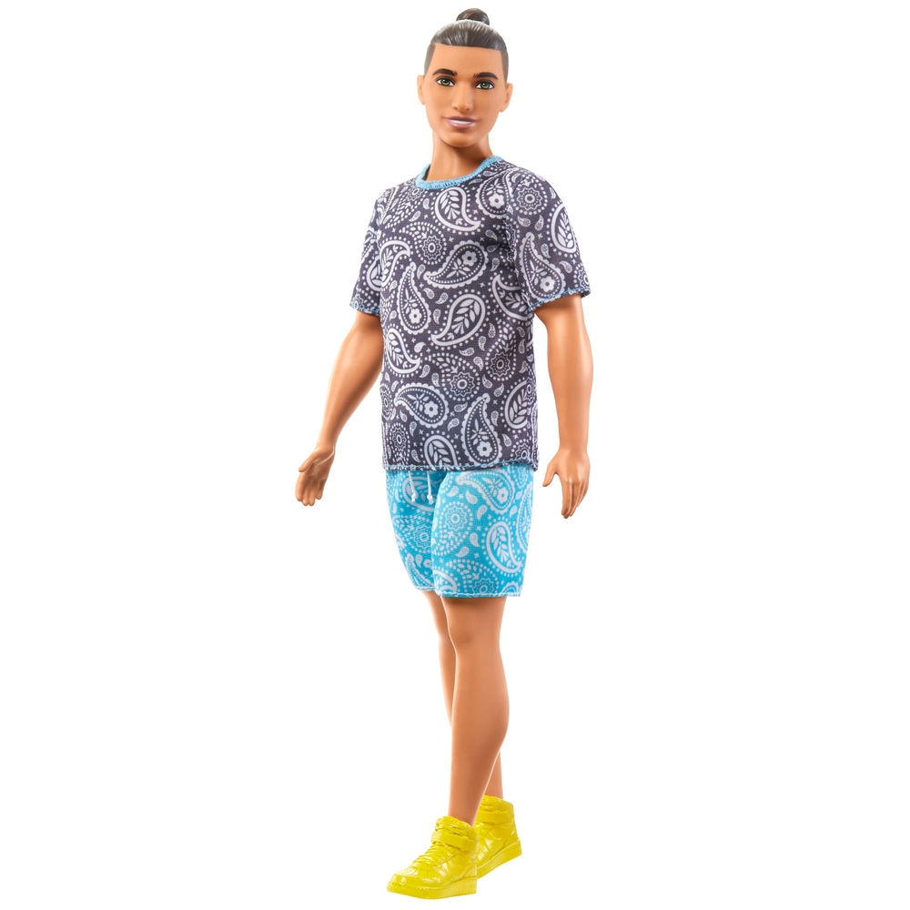 Barbie Fashionistas Ken Puppe 204 mit Paisley-Outfit Figur