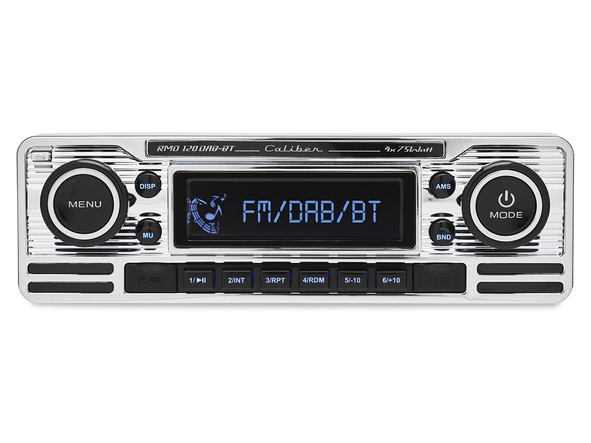 Caliber RMD120DAB-BT Retro look Chrome DAB+ autoradio