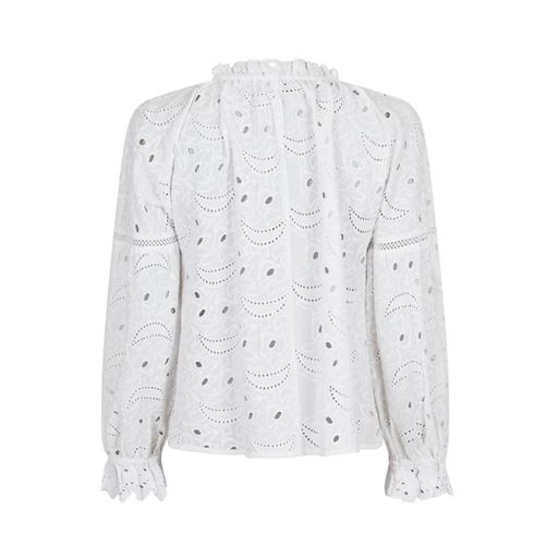 Neo Noir Micah Emb Bluse, Hvid, 36