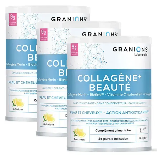 Granions Beauty Sabor Limão 250g Pacote com 3