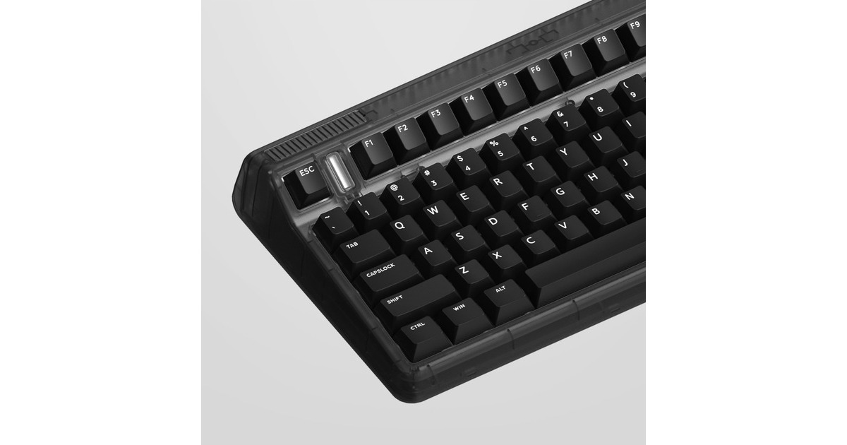 IqunixOG80 Dark Side Wireless Mechanical Keyboard, gaming toetsenbord  (Zwart, US lay-out, Cherry MX Blue, RGB leds, 80% (TKL), Hot-swappable, PBT, 2.4GHz | Bluetooth 5.1 | USB-C)