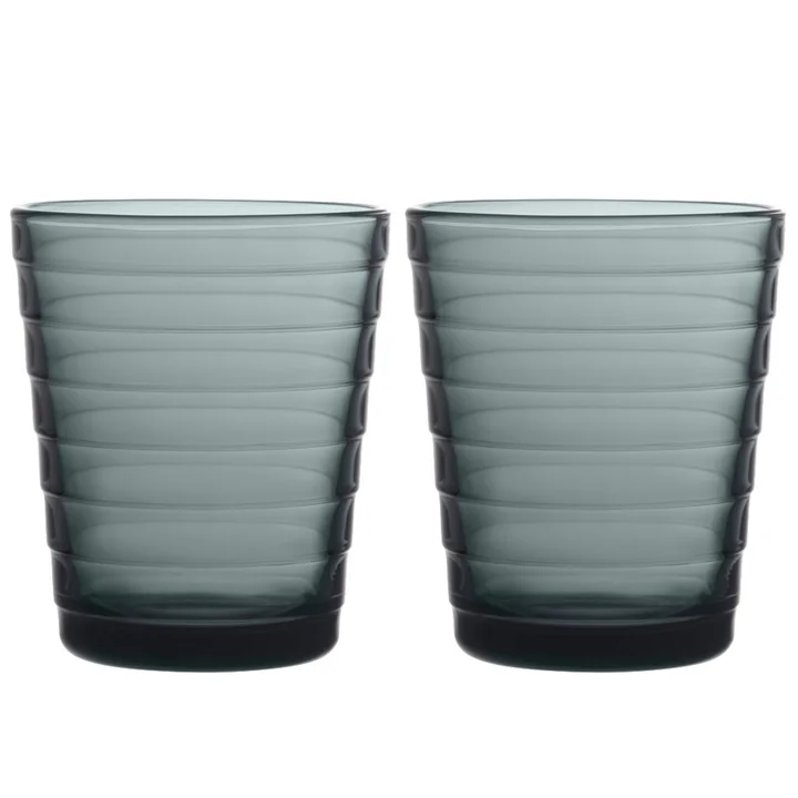 Iittala - Aino Aalto Glasbecher 22 cl, dunkelgrau (2er-Set)