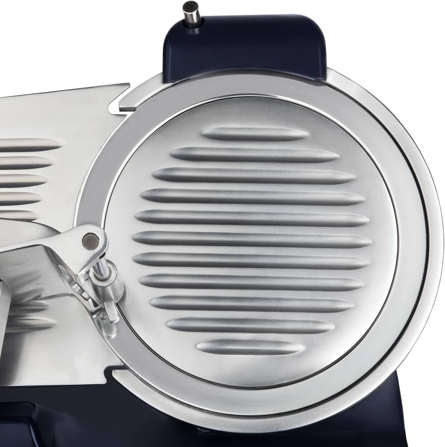 H.Koenig Trancheuse électrique à viande MSX254, charcuterie, professionnelle, précise,coupe 0-12 mm,lame 25 cm,aiguiseur intégré,large plateau,282 rpm, Rouge