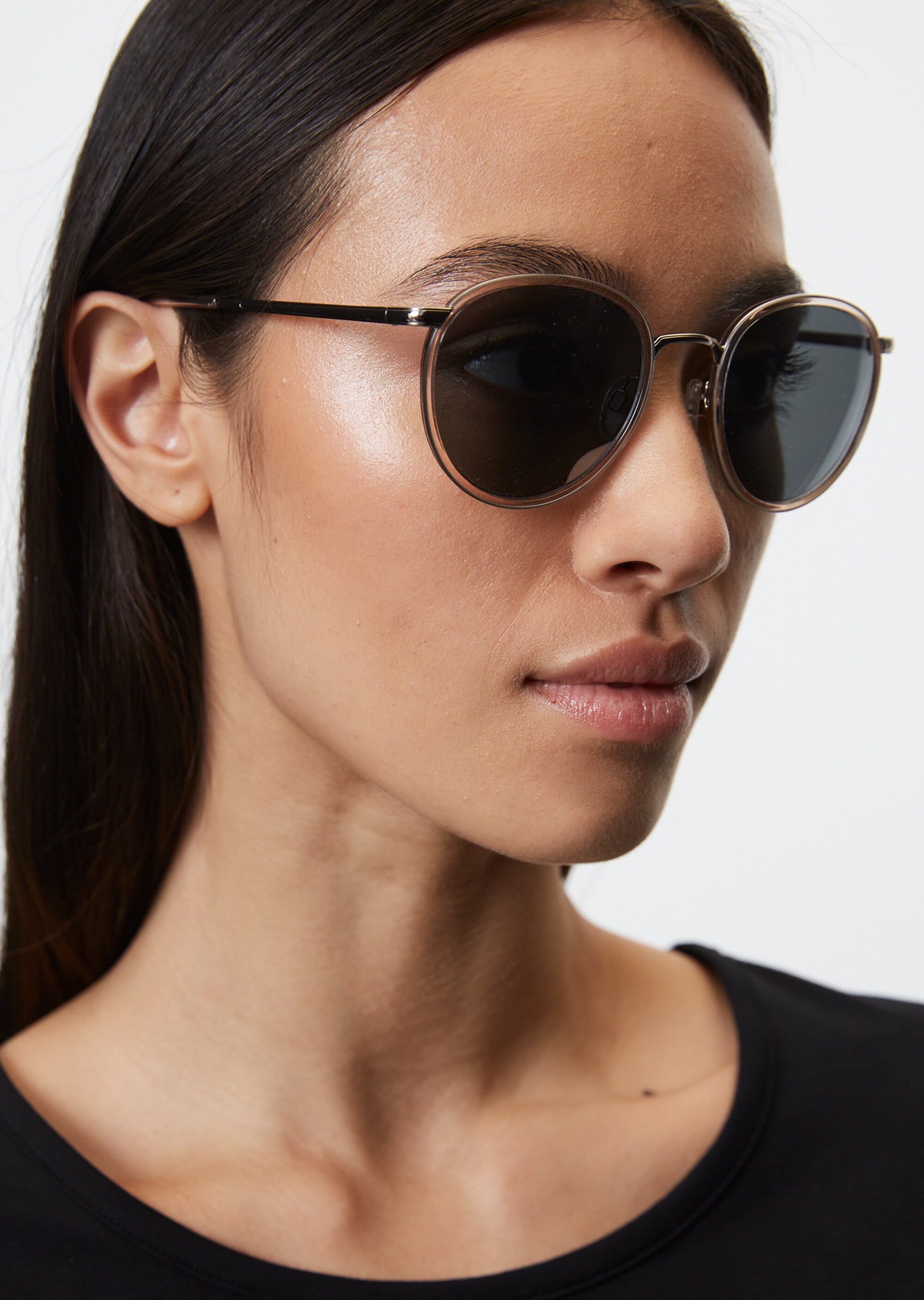 Unisex-Sonnenbrille mit extravagantem Edelstahl-Acetat-Rahmen