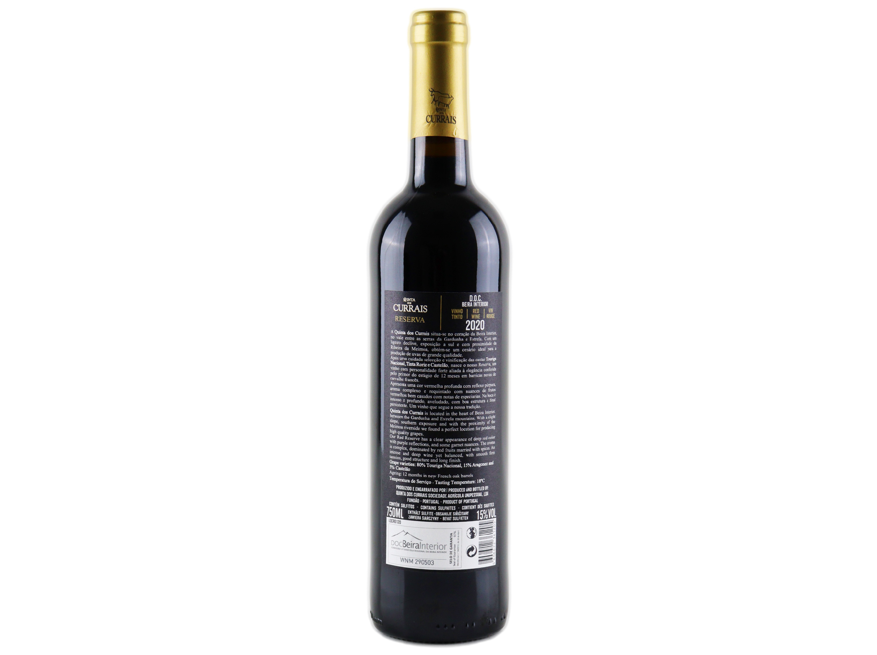 VINHO TINTO QUINTA DOS CURRAIS RESERVA BEIRAS 0.75L