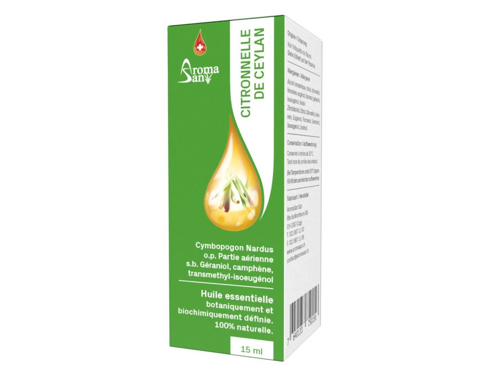Aromasan Citronella Ceylan<br>15 ml, Ätherisches Öl, in Schachtel Bio