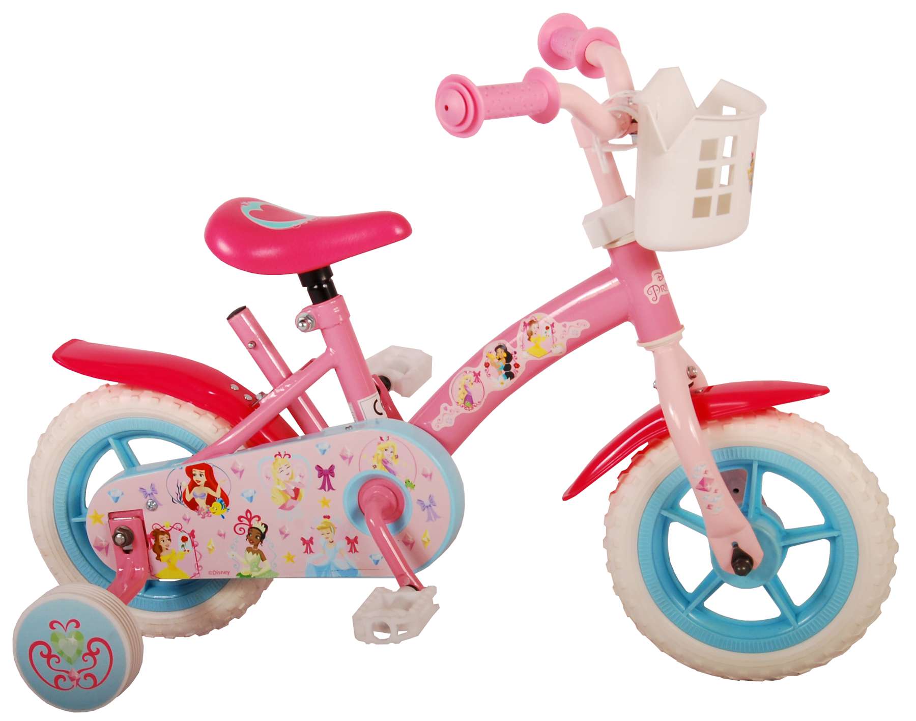 TPFSports Disney Princess Kinderfahrrad - Mädchen - 10 Zoll - Fester Gang - Rosa